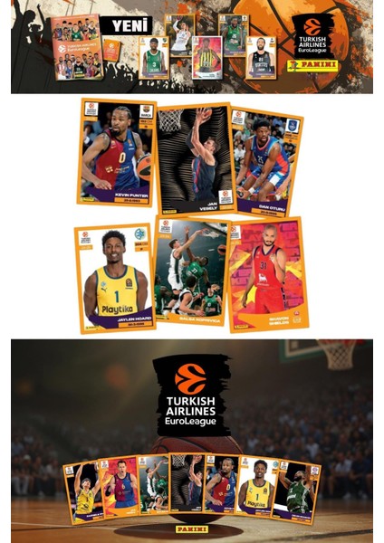 Turkish Airlines Euroleague Çıkartma Albümü + 72 Paket (360 Adet) Sticker modelleri