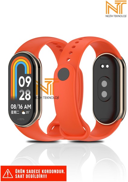 Xiaomi Mi Band 8 / 9 / 10 Uyumlu Metal Girişli Klasik / Spor Yumuşak Silikon Kordon