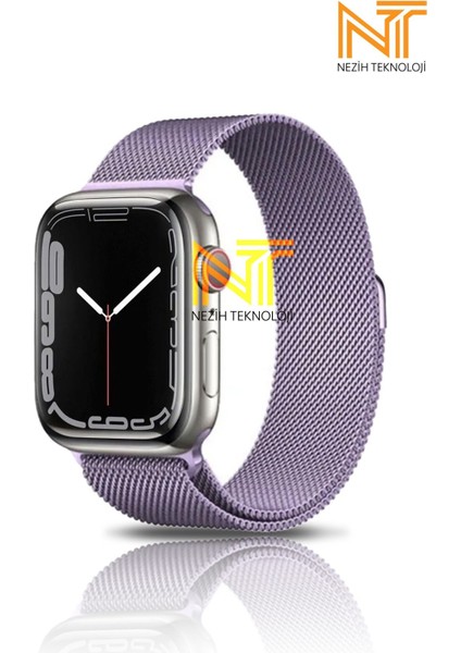 Apple Watch Seri 2/3/4/5/6/7/8/9/10/se/se2 38/40/41/42MM Uyumlu Hasır Metal Kordon