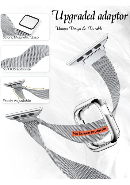 Apple Watch 2/3/4/5/6/7/8/9/se/ultra/ultra 2 44/45/49MM ve Seri 10 46MM Uyumlu Hasır Metal Kordon fiyatları
