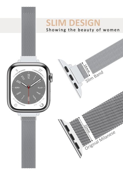 Apple Watch 2/3/4/5/6/7/8/9/se/ultra/ultra 2 44/45/49MM ve Seri 10 46MM Uyumlu Hasır Metal Kordon modelleri