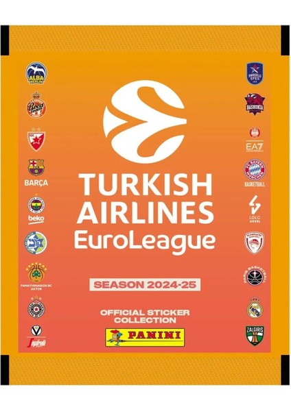 Official 2024-25 Turkish Airlines Euroleague Sticker Albümü Başlangıç Paketi modelleri