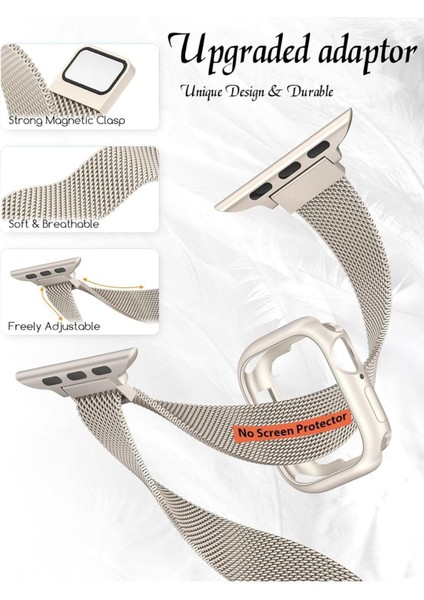 Apple Watch 2/3/4/5/6/7/8/9/se/ultra/ultra 2 44/45/49MM ve Seri 10 46MM Uyumlu Hasır Metal Kordon fiyatları