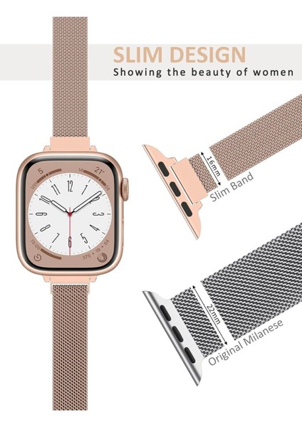 Apple Watch Seri 2/3/4/5/6/7/8/9/10/se/se2 38/40/41MM ve Seri 10 42MM Uyumlu Hasır Metal Kordon modelleri