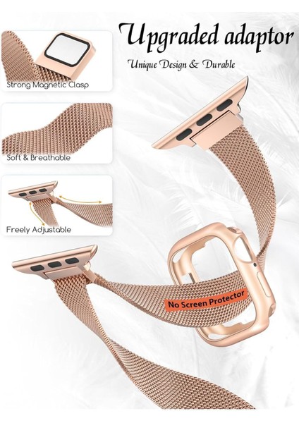 Apple Watch Seri 2/3/4/5/6/7/8/9/10/se/se2 38/40/41MM ve Seri 10 42MM Uyumlu Hasır Metal Kordon fırsatları