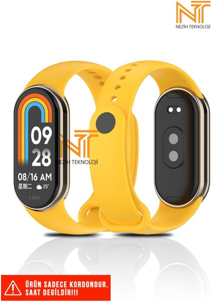 Xiaomi Mi Band 8 / 9 / 10 Uyumlu Metal Girişli Klasik / Spor Yumuşak Silikon Kordon