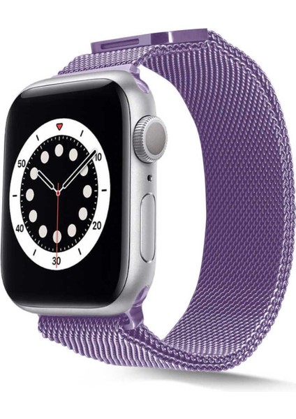 Apple Watch Seri 2/3/4/5/6/7/8/9/10/se/se2 Ultra/ultra 2 44/45/46/49MM Hasır Metal Kordon