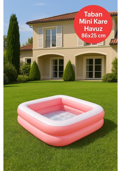 Yaz Serinliği Kare Çocuk Havuzu – 86X25 Pembe