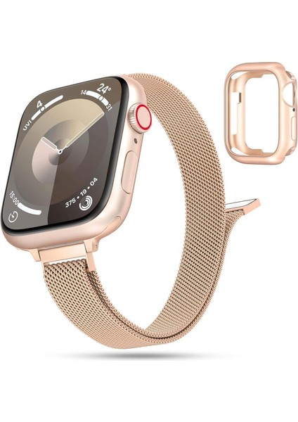 Apple Watch 2/3/4/5/6/7/8/9/se/ultra/ultra 2 44/45/49MM ve Seri 10 46MM Uyumlu Hasır Metal Kordon fiyatları