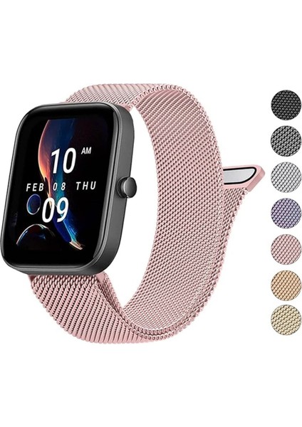 Amazfit Gts / Gts 2 / Gts 2 Mini / Gts 2e / Gts 3 / Gts 4 Mini / Gts 4 Milanese Hasır Metal Kordon