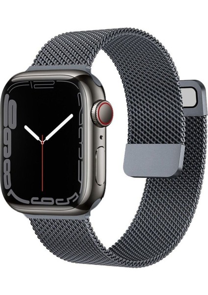Apple Watch Seri 2/3/4/5/6/7/8/9/10/se/se2 Ultra/ultra 2 44/45/46/49MM Hasır Metal Kordon