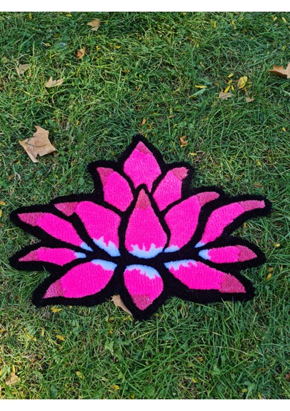 Lotus Çiçeği El Yapımı Tufting Halı