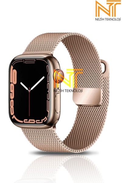 Watch Seri 5/6/7/8/9/se 38/40/41mm Seri 10 42 / Seri 11 42mm Uyumlu Hasır Metal Kordon