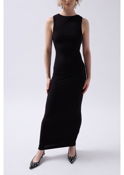 Halter Yaka Maxi Günlük Elbise