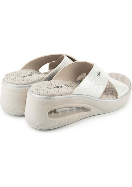 Nap Anatomik Air Max Tabanlı Kadın Terlik Kırık Beyaz fırsatları