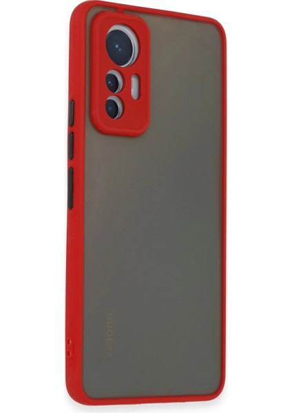 Xiaomi Mi 12 Lite Kılıf Montreal Silikon Kapak - Kırmızı Yktsn