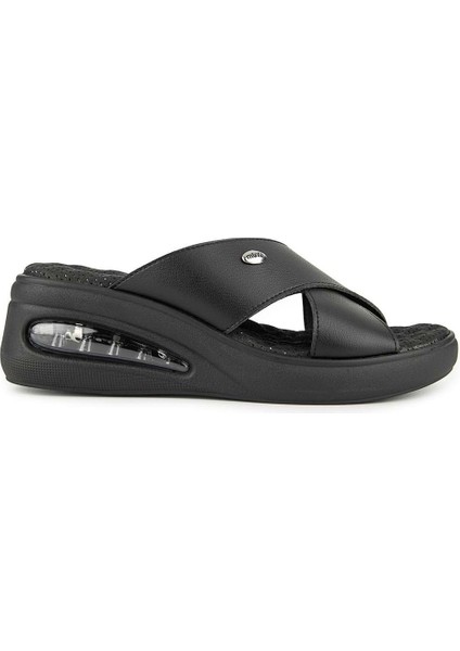 Nap Anatomik Air Max Tabanlı Kadın Terlik Siyah