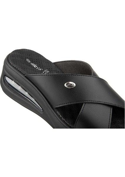 Nap Anatomik Air Max Tabanlı Kadın Terlik Siyah modelleri