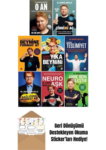 Barış Muslu 8 Kitap Set - Zihnimi Aç + Okuma Sticker'ları