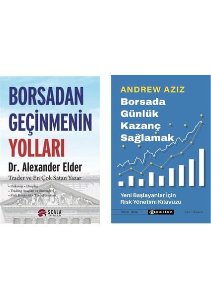 Borsadan Gecinmenin Yollari + Borsada Gunluk Kazanc Saglamak = 2li Set