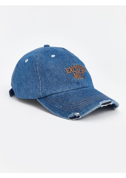 Nakışlı Denim Erkek Kep Şapka (S5)