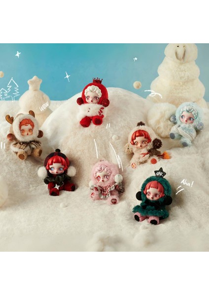 Skullpanda Winter Symphony Serisi Pelüş Figürler, Tam Set, Aksiyon & Koleksiyon Figürleri