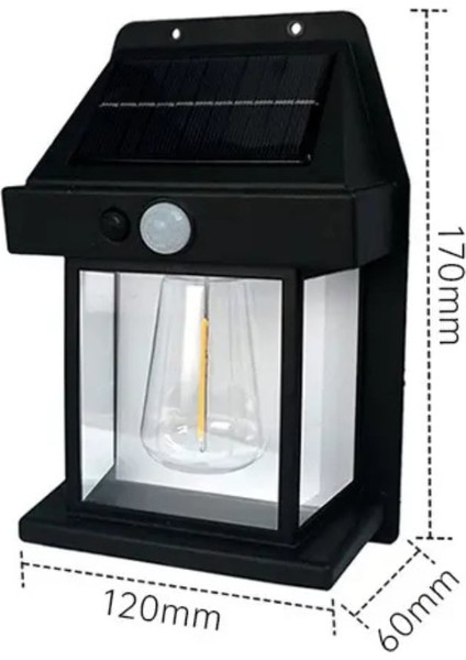 12WATT Güneş Enerjili Solar Dekoratif Duvar Apliği (2 Adet)