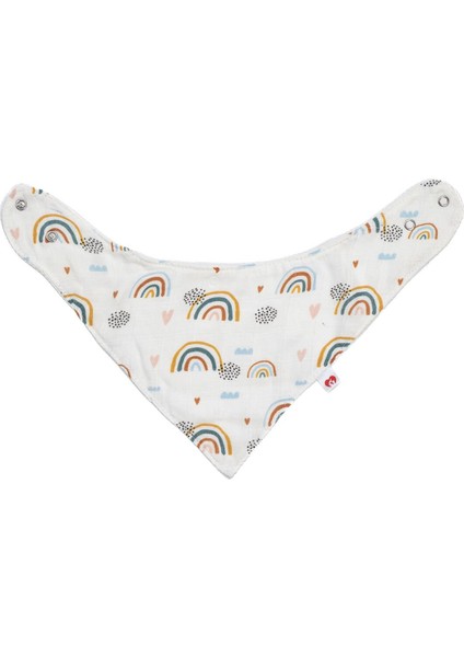 2 Katlı Müslin Önlük %100 Pamuk - Joyful Rainbows
