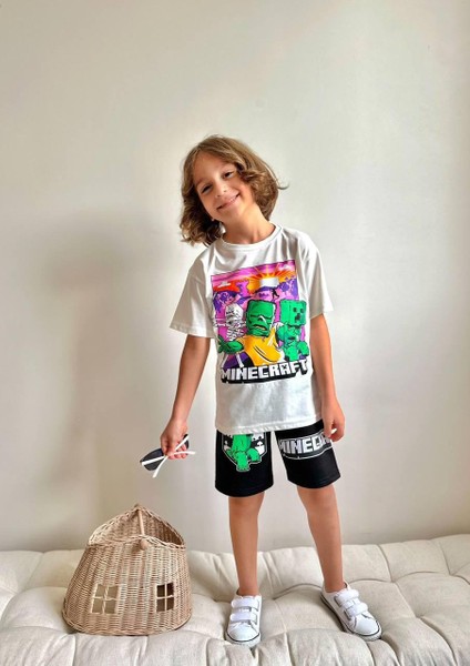 Yigit Butik Baskılı Şortlu Erkek Çocuk Takım