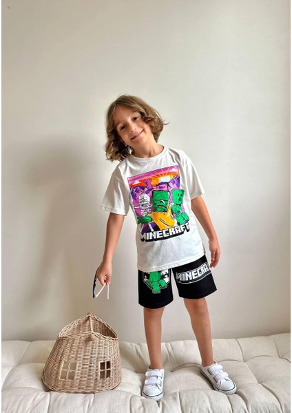 Yigit Butik Baskılı Şortlu Erkek Çocuk Takım modelleri