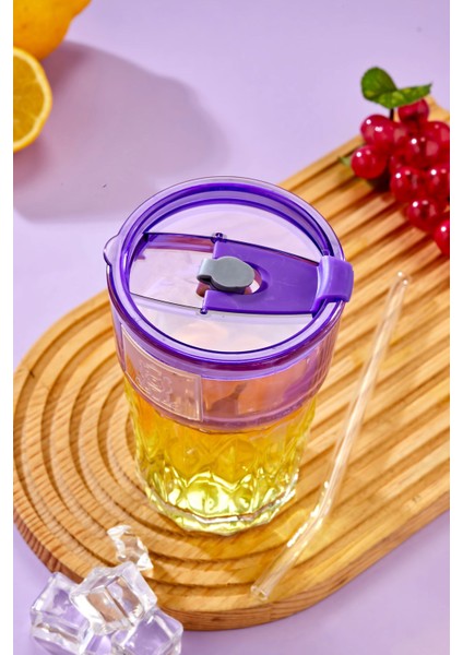 Ayıcık Logolu , Cam Pipetli, Sızdırmaz Kapaklı - Mor - Tekli