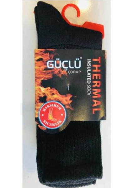 Std Güçlü Kışlık Termal Thermal Çorap Siyah Klasik