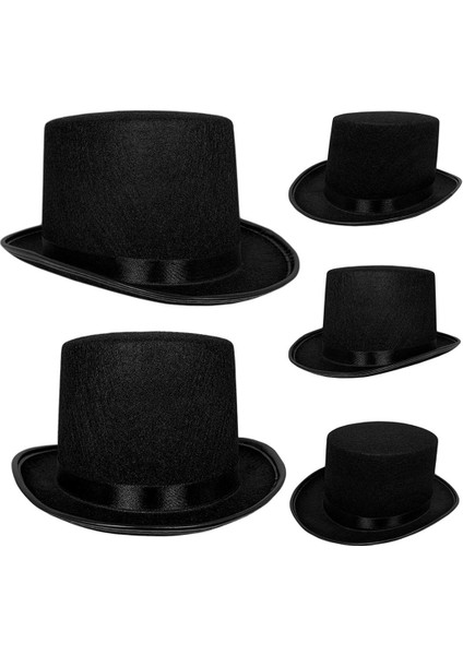 Yetişkinler Için Renk Ringmaster Sihirbaz Şapkası Fötr Şapka 15 cm