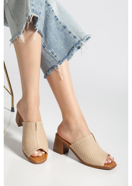 Suins Gentle Model Hakiki Deri Işlemeli Terlik