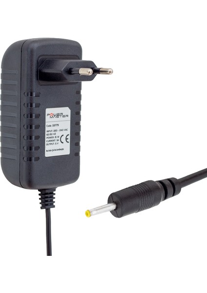5 Volt - 3 Amper Plastik Kasa Priz Tipi Adaptör 2.5*0.7 (5131)