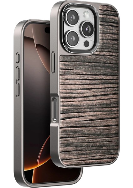 Iphone 16 Pro Max Wave Kapak - Kahverengi Yktsn