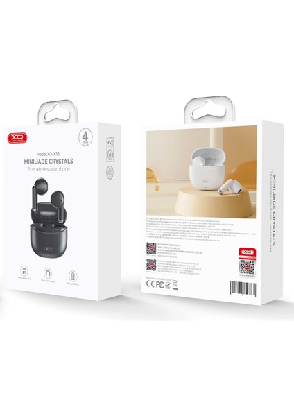 Bluetooth Kulaklık 250MAH Tws XO-X33 Siyah