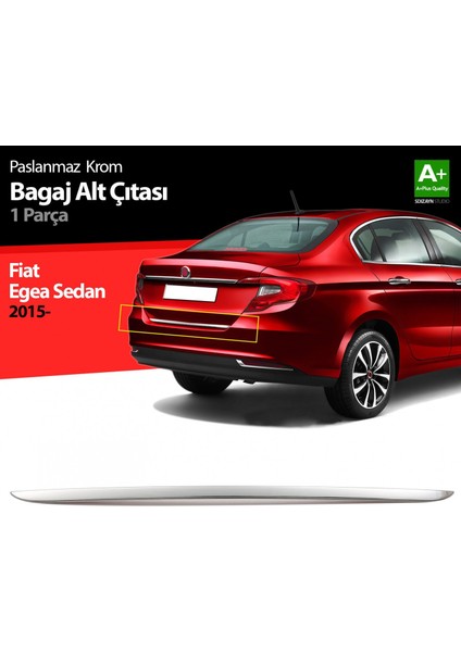 S-Dizayn Fiat Egea Sd Krom Bagaj Alt Çıtası 2015-2020