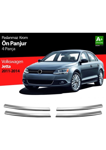 S-Dizayn Vw Jetta Krom Ön Panjur 4 Prç. 2011-2014