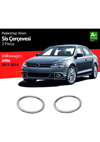 S-Dizayn Vw Jetta Krom Sis Farı Çerçevesi 2 Prç 2011-2014