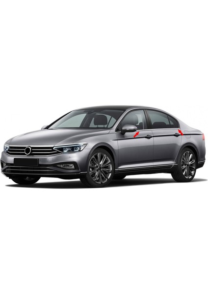 S-Dizayn Vw Passat B8.5 Krom Cam Çıtası 4 Parça 2019-2023