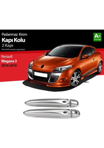 S-Dizayn Renault Megane 3 Krom Kapı Kolu 2 Kapı Sensörlü 2010-201