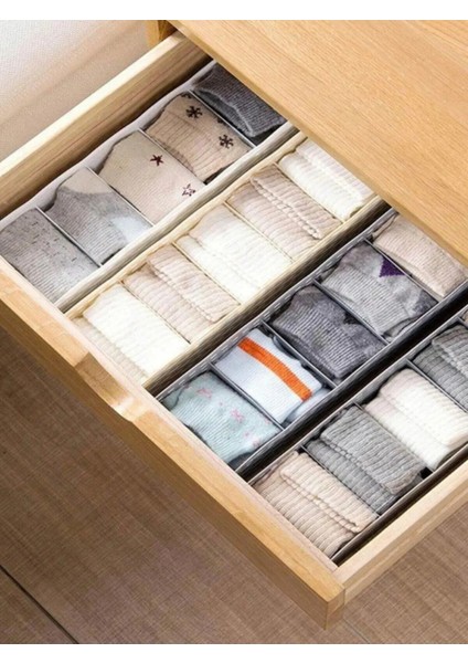 Takı Toka Çorap Düzenleyici Organizer Bej Gri 4ADET