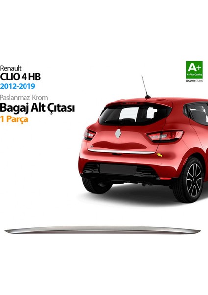 S-Dizayn Renault Clio 4 Hb Krom Bagaj Alt Çıtası 2012-2019