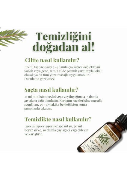Çay Ağacı Yağı %100 Saf ve Doğal 20ML