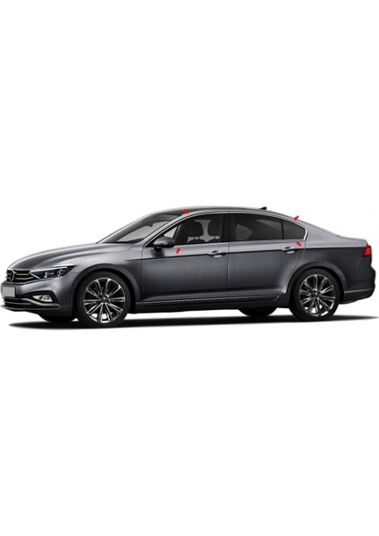 S-Dizayn Vw Passat B8.5 Krom Cam Çerçeve 8 Parça 2019-2023