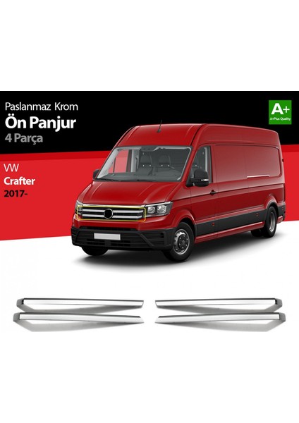 S-Dizayn Vw Crafter Krom Ön Panjur 4 Prç 2017 Üzeri