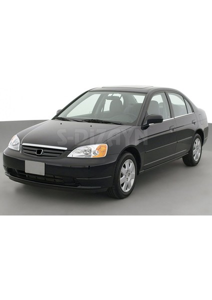 S-Dizayn Honda Civic Krom Cam Çıtası 4 Prç 2002-2006