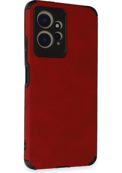 Xiaomi Redmi Note 12 4g Kılıf Loop Deri Silikon - Kırmızı Yktsn