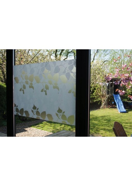 189-0018 Premium Yaprak Desenli Statik Cam Folyo ( 45 cm x 1 mt )